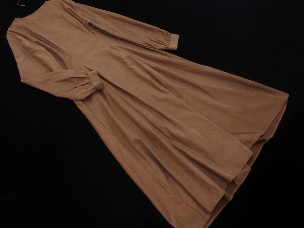 w closet ダブルクローゼット Vネック タック ロング シャツ ワンピース sizeF/ピンク ◇■ ☆ fkb7 レディース_画像5