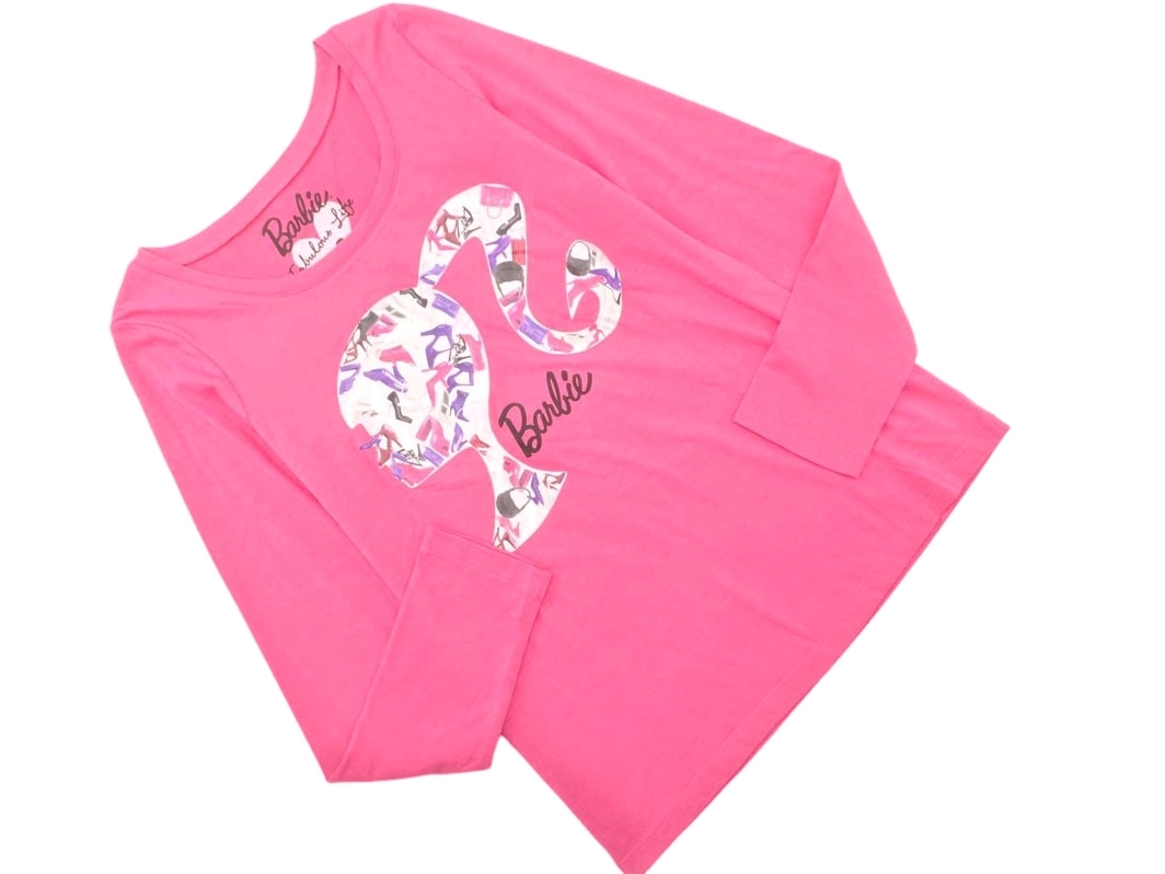 新品 Barbie バービー プリント カットソー sizeS/ピンク ◇■ ☆ fkb7 レディース_画像1