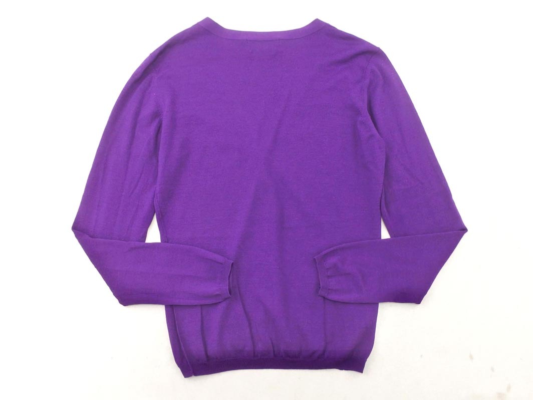 ネコポスOK iCB アイシービー ウール100% ニット カーディガン sizeS/紫 ◇■ ☆ fkb7 レディース_画像5