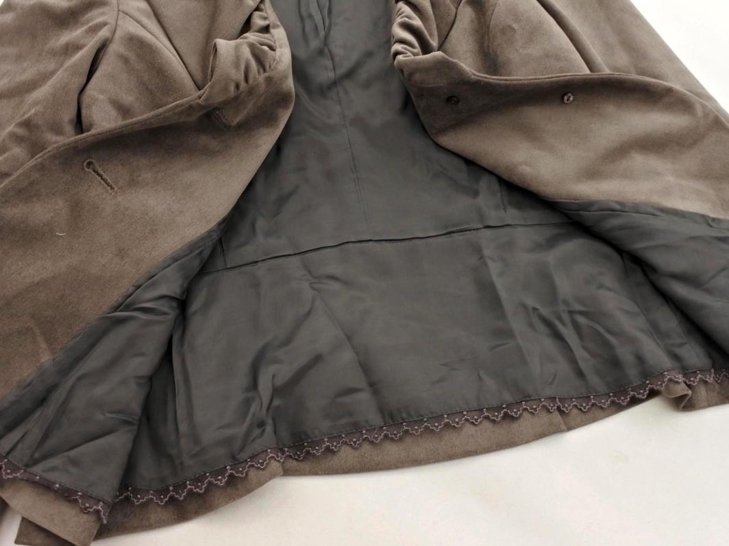 KOJI WATANABE STYLE コージワタナベスティル ベロア ジャケット size9/茶 ◇■ ☆ fkb7 レディース_画像4