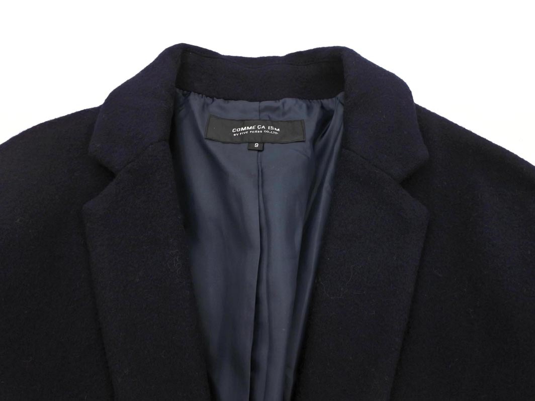 COMME CA ISM コムサイズム ウール混 チェスター コート size9/紺 ◇■ ☆ fkb7 レディース_画像3