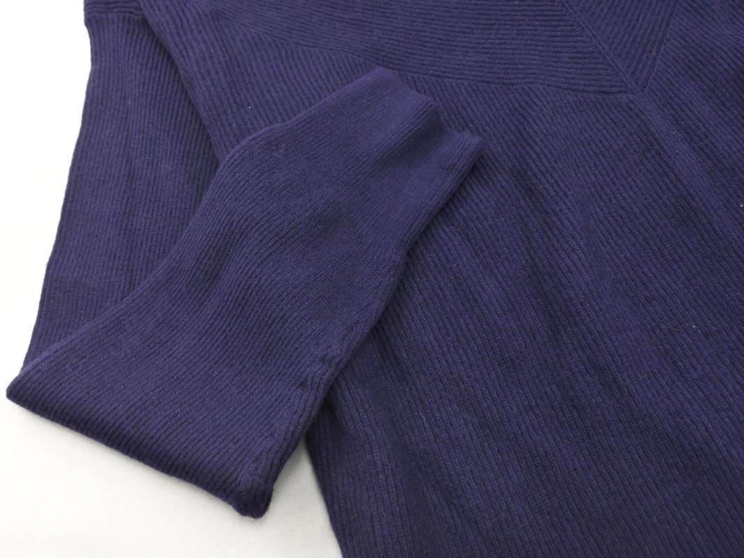 新品 NATURAL BEAUTY BASIC ナチュラルビューティーベーシック Vネック ニット セーター sizeM/紺 ◇■ ☆ fkb7 レディース_画像2