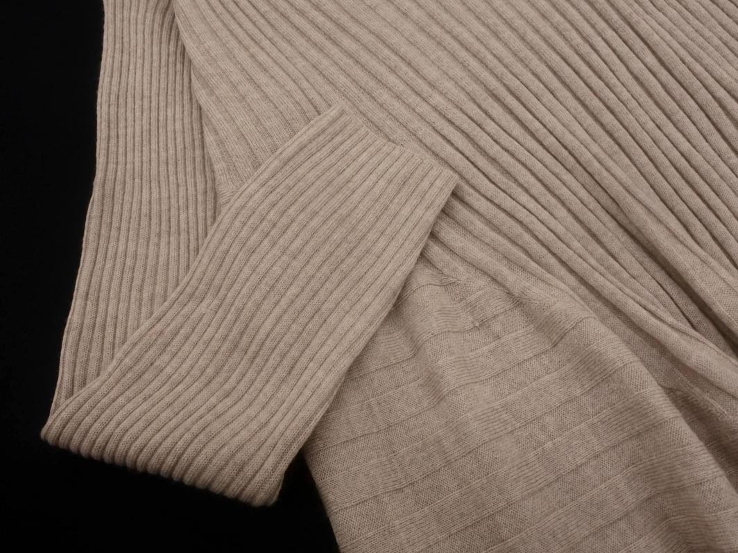 HIROKO KOSHINO ヒロココシノ ウール100% ボートネック ニット チュニック ワンピース size40/モカ ◇■ ☆ fkb8 レディース_画像2