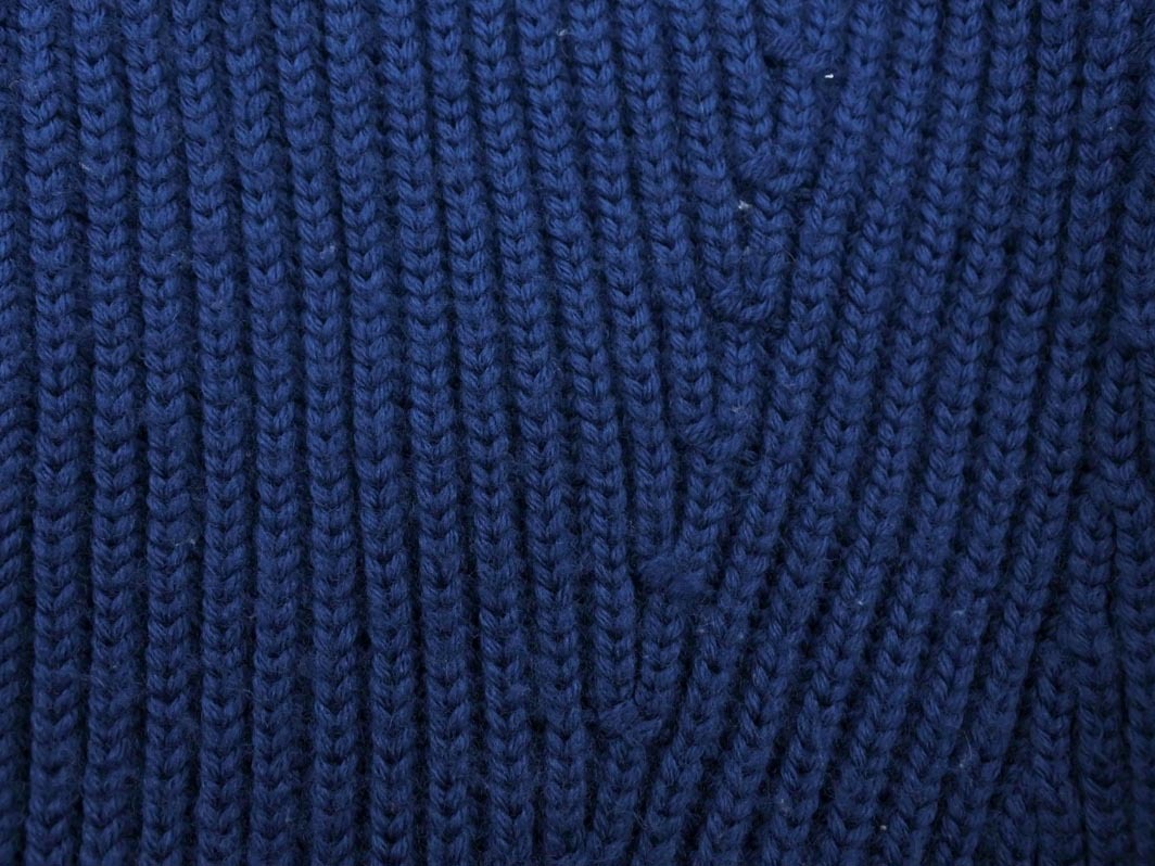 EDIFICE エディフィス ウール100% クルーネック ニット セーター size46/紺 ◇■ ☆ fkb8 メンズ_画像8