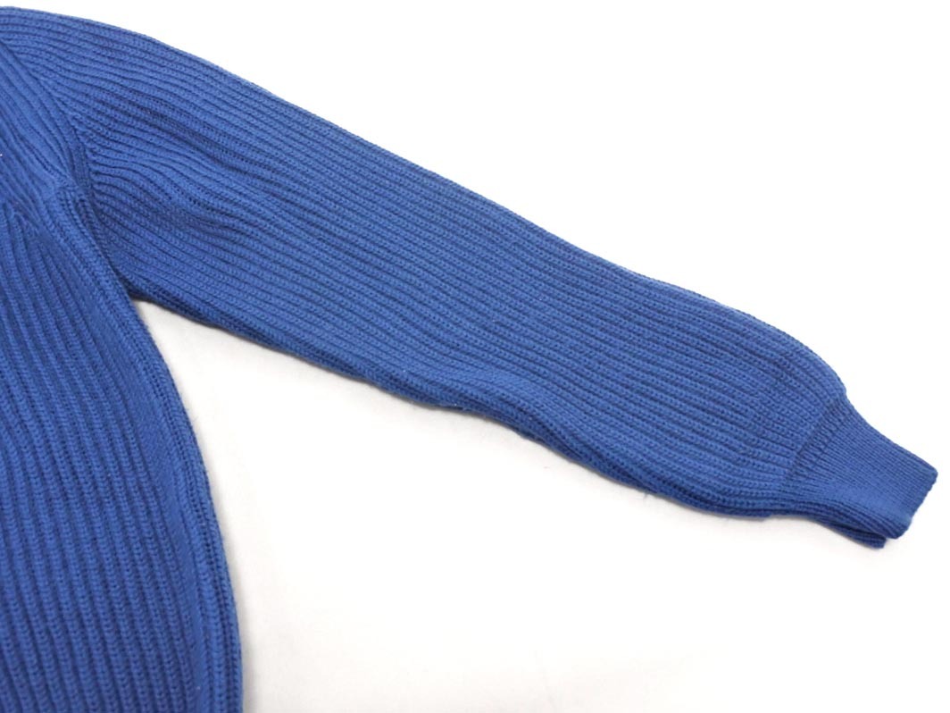 EDIFICE エディフィス ウール100% クルーネック ニット セーター size46/紺 ◇■ ☆ fkb8 メンズ_画像10