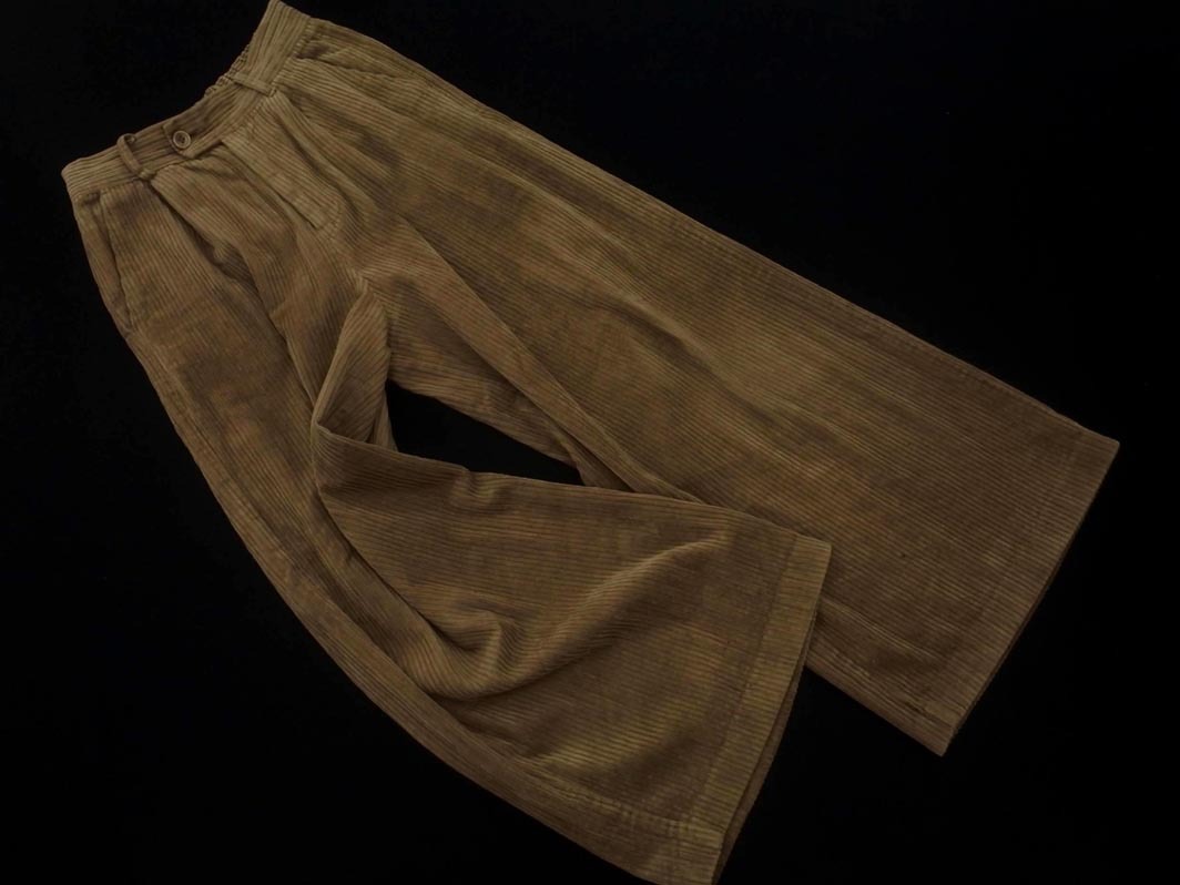 URBAN RESEARCH アーバンリサーチ コーデュロイ タック ワイド パンツ sizeF/ベージュ ◇■ ☆ fkb8 レディース_画像1