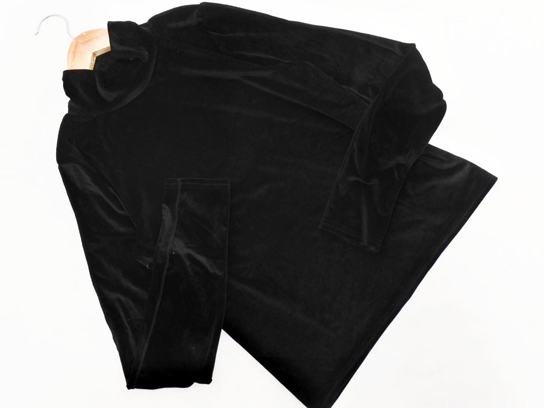 ネコポスOK archives アルシーヴ ベロア ハイネック カットソー 黒 ◇■ ☆ fkb8 レディース_画像1