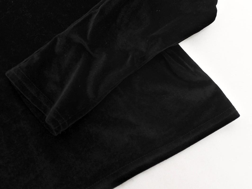 ネコポスOK archives アルシーヴ ベロア ハイネック カットソー 黒 ◇■ ☆ fkb8 レディース_画像2