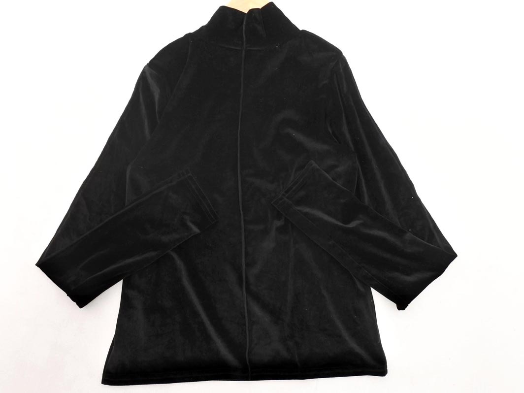 ネコポスOK archives アルシーヴ ベロア ハイネック カットソー 黒 ◇■ ☆ fkb8 レディース_画像4