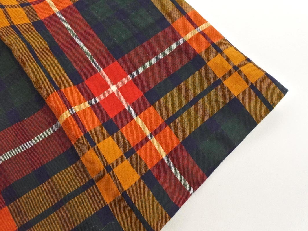 HOUSE OF YORK ハウスオブヨーク ウール100% チェック Aライン 台形 スカート size11/黄ｘ赤 ◇■ ☆ fkb8 レディース_画像2