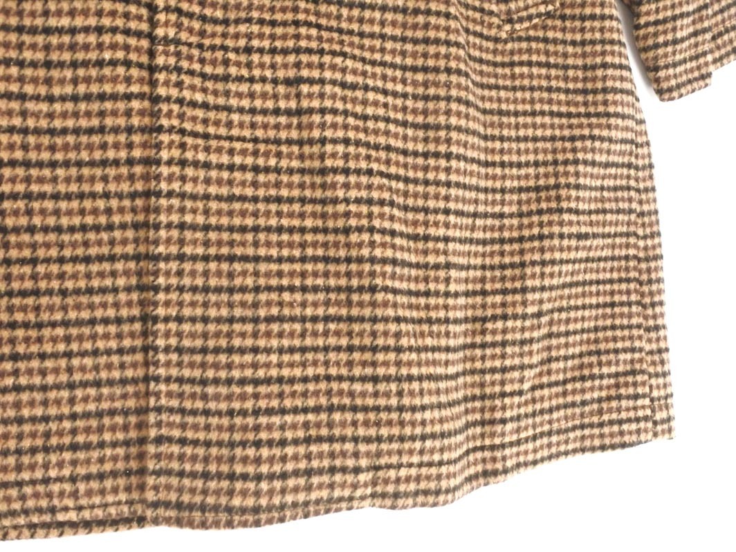 ATELIER SAB アトリエサブ MEN ウール混 千鳥柄 コート sizeM/茶 ◇■ ☆ fkb8 レディース_画像2