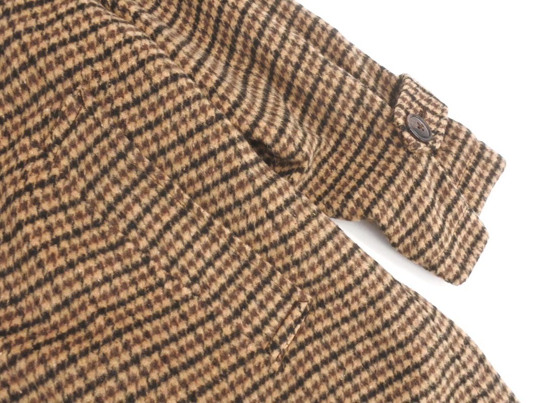 ATELIER SAB アトリエサブ MEN ウール混 千鳥柄 コート sizeM/茶 ◇■ ☆ fkb8 レディース_画像3