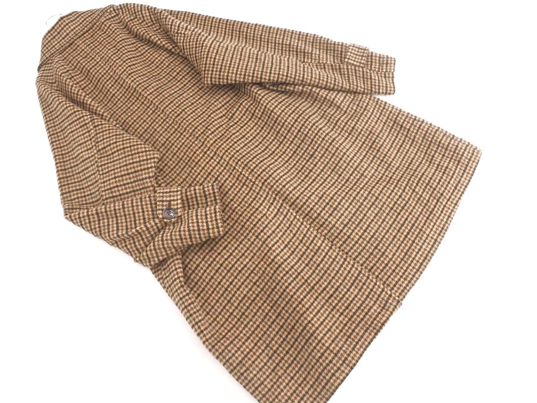 ATELIER SAB アトリエサブ MEN ウール混 千鳥柄 コート sizeM/茶 ◇■ ☆ fkb8 レディース_画像7