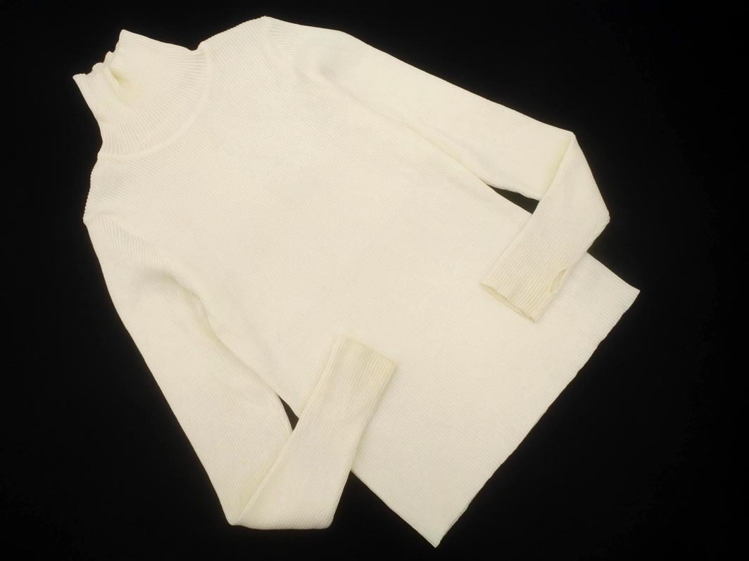 mystic ミスティック ハイネック リブ ニット セーター sizeF/オフホワイト ◇■ ☆ fkb8 レディース_画像1