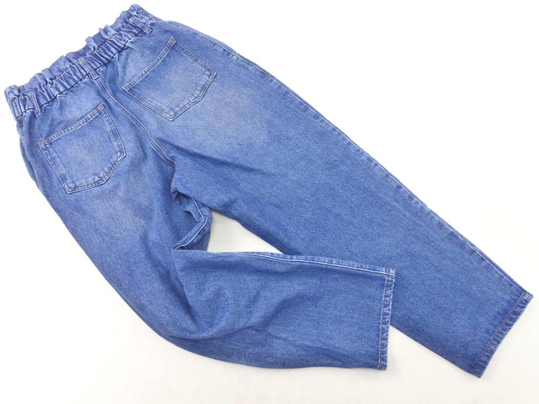 w closet ダブルクローゼット タック ワイド デニムパンツ sizeF/青 ■■ ☆ fkb8 レディース_画像4