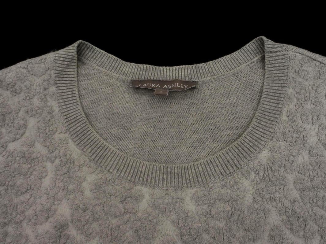 LAURA ASHLEY ローラ アシュレイ ニット セーター sizeS/グレー ◇■ ☆ fkb8 レディース_画像3