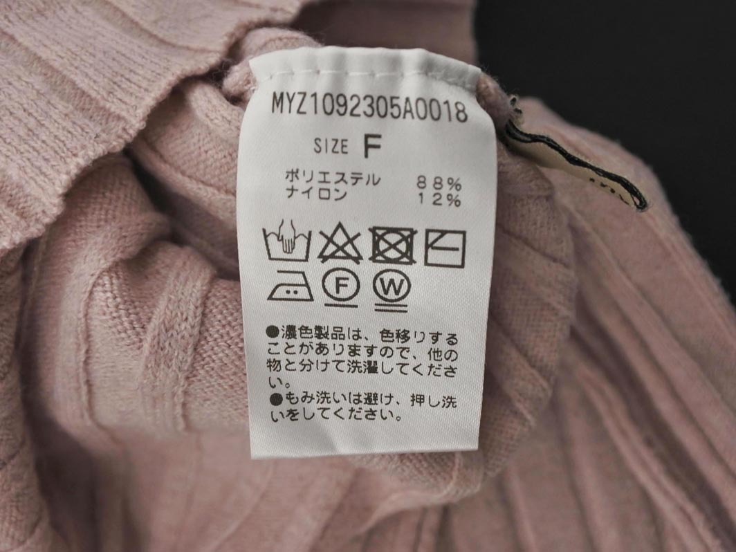 mystic ミスティック ボトルネック ニット セーター sizeF/ピンク ◇■ ☆ fkb8 レディース_画像5