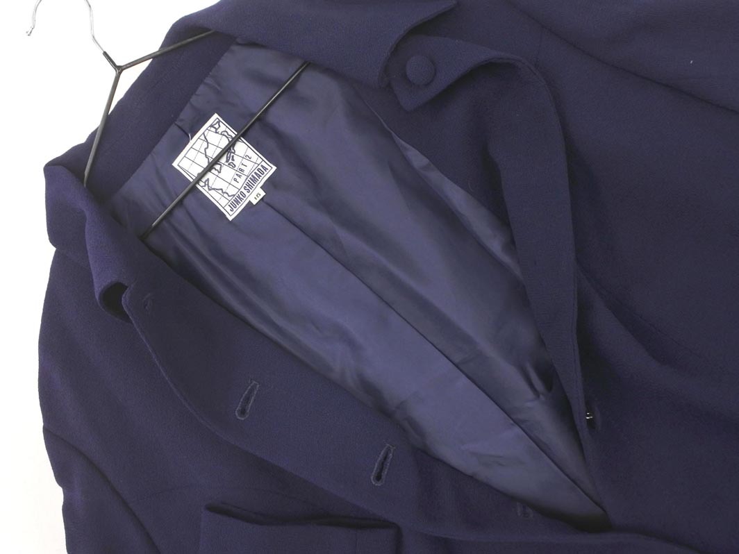 JUNKO SHIMADA ジュンコシマダ 大きいサイズ ウール100% ステンカラー ジャケット size15/紺 ◇■ ☆ fkb9 レディース_画像4