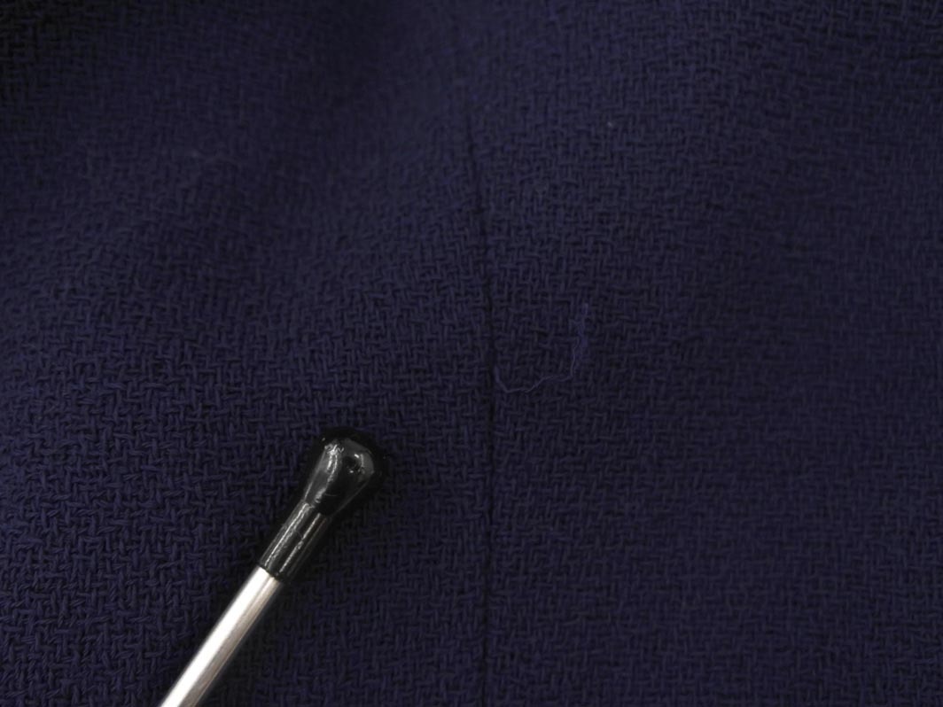 JUNKO SHIMADA ジュンコシマダ 大きいサイズ ウール100% ステンカラー ジャケット size15/紺 ◇■ ☆ fkb9 レディース_画像7