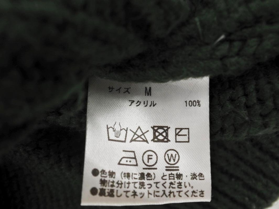 nano universe ナノユニバース クルーネック ニット セーター sizeM/緑 ◇■ ☆ fkb9 メンズ_画像4