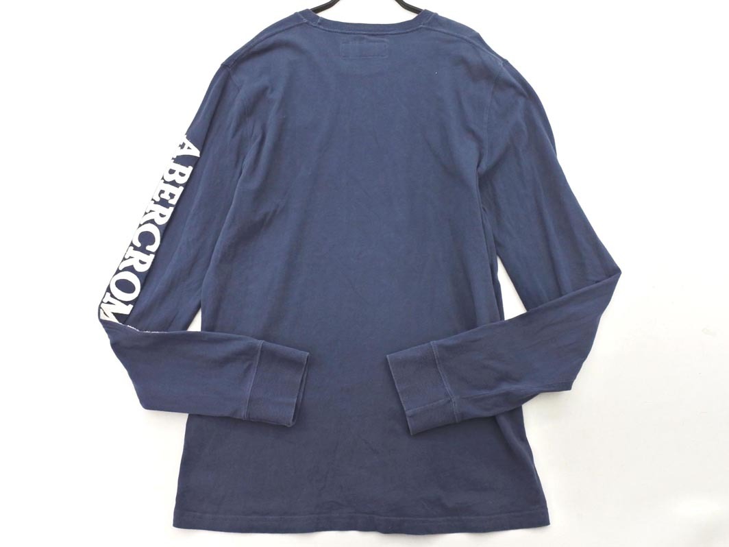 Abercrombie & Fitch アバクロンビー＆フィッチ ロゴ 刺繍 カットソー sizeM/紺 ◇■ ☆ fkb9 メンズ_画像4
