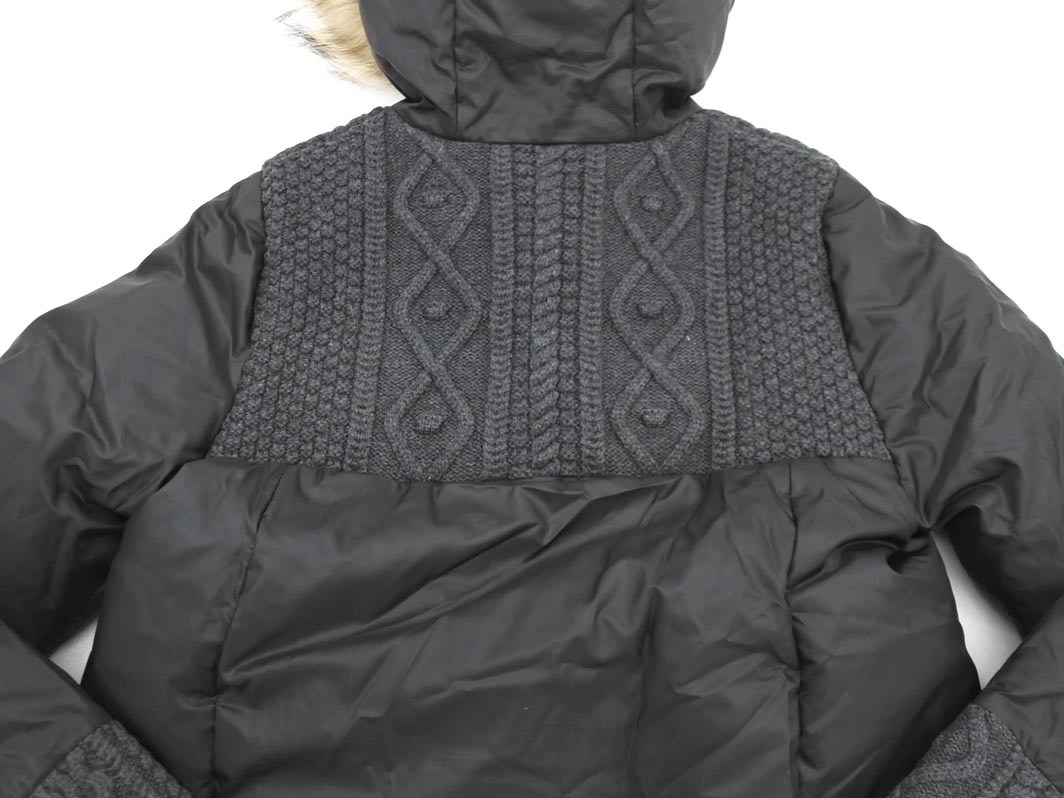 PAUL & JOE paul (pole) & Joe кабель плетеный вязаный переключатель пуховик size36/ чёрный x серый *# * fkc1 женский 