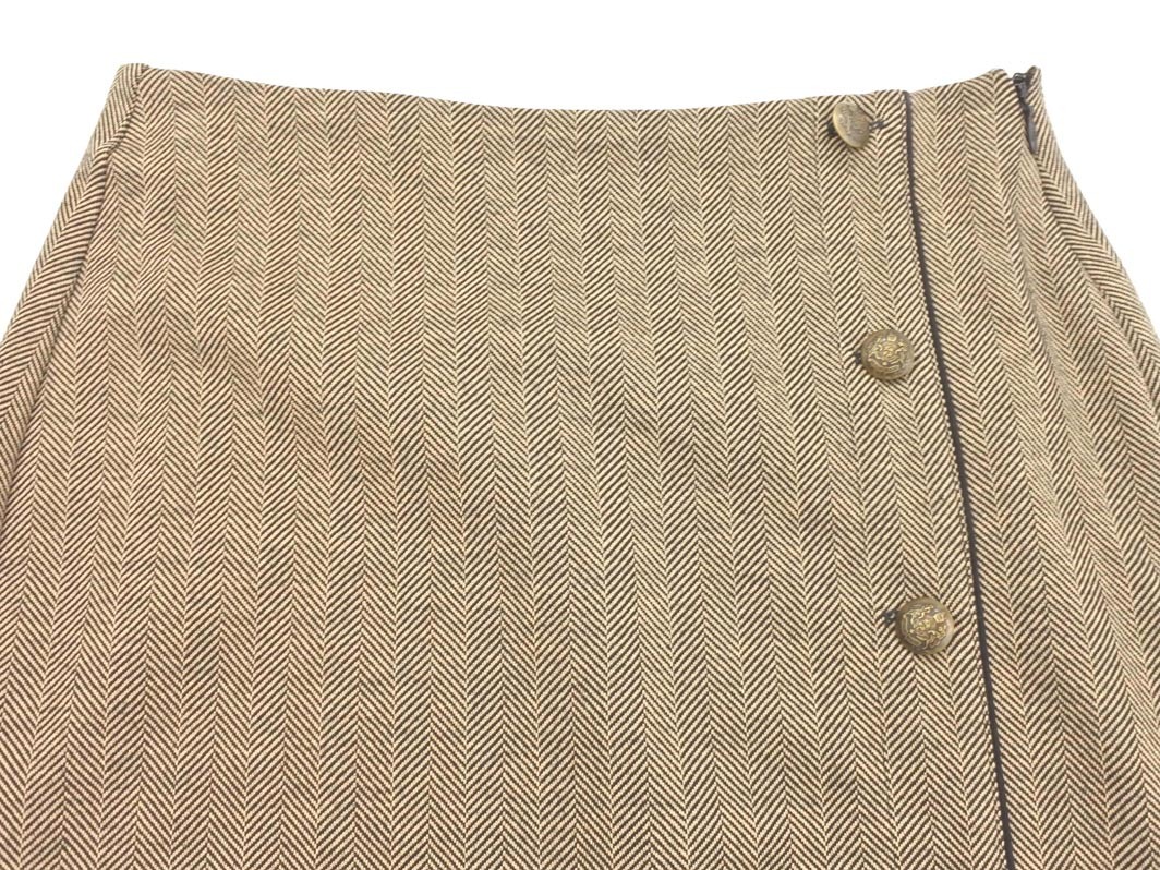 Ralph Lauren ラルフローレン 総柄 タイト スカート sizeXS/茶 ◇■ ☆ fkc0 レディース_画像2