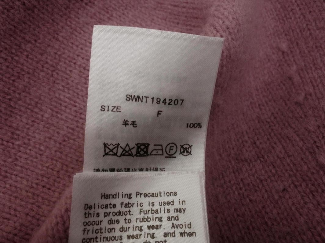snidel スナイデル ウール100% ボリュームスリーブ ニット セーター sizeF/ピンク ◇■ ☆ fkc1 レディース_画像5