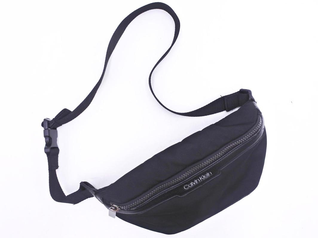 Calvin Klein カルバンクライン ウエストポーチ バッグ 黒 ■■ ☆ fkc0 メンズ_画像1