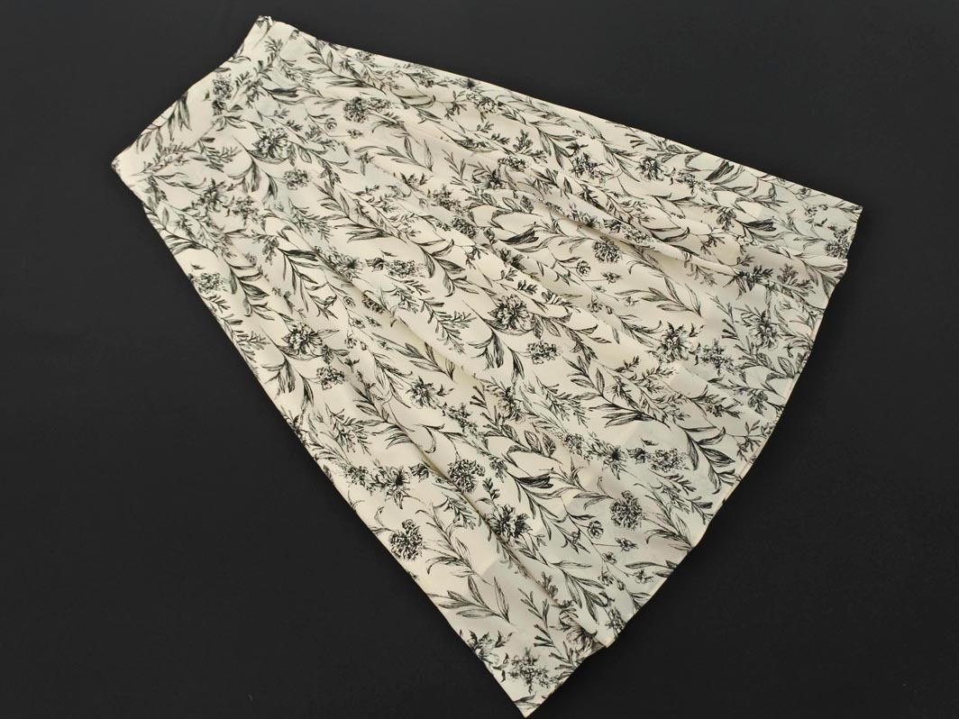 ネコポスOK DRESSTERIOR ドレステリア フラワープリント ロング スカート size34/アイボリー ■◇ ☆ fkc0 レディース_画像1