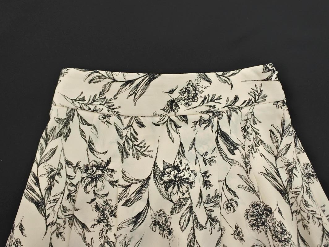 ネコポスOK DRESSTERIOR ドレステリア フラワープリント ロング スカート size34/アイボリー ■◇ ☆ fkc0 レディース_画像4