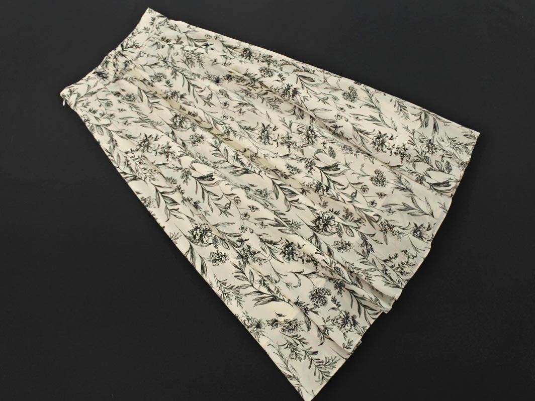 ネコポスOK DRESSTERIOR ドレステリア フラワープリント ロング スカート size34/アイボリー ■◇ ☆ fkc0 レディース_画像5