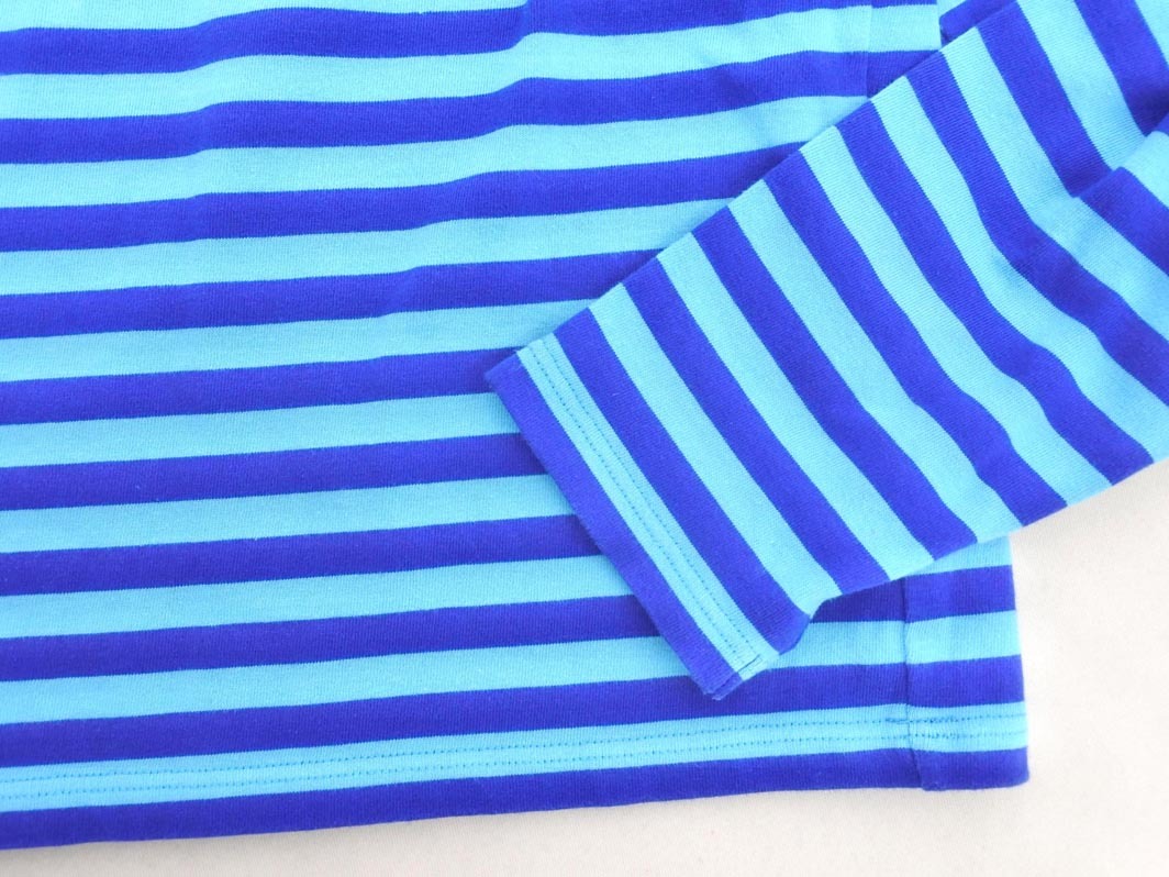 agnes b アニエスベー ボーダー スクエアネック カットソー size1/青 ◇■ ☆ fkc0 レディース_画像2