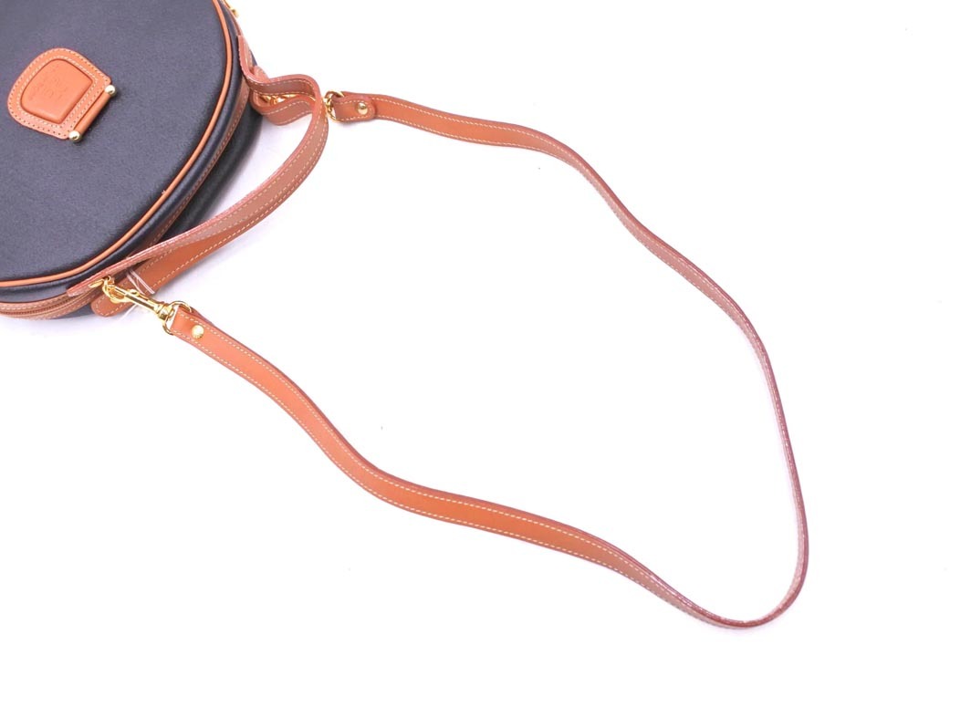  прекрасный товар Courreges Courreges Vintage 2WAY кожа ручная сумочка чёрный ## * fkc0 женский 