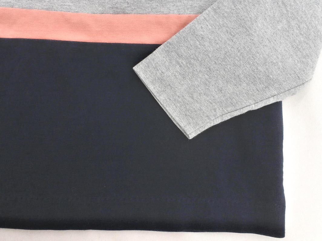 ADAM ET ROPE’ アダムエロペ ボーダー カットソー sizeM/グレーxピンクx紺 ◇■ ☆ fkc0 レディース_画像2