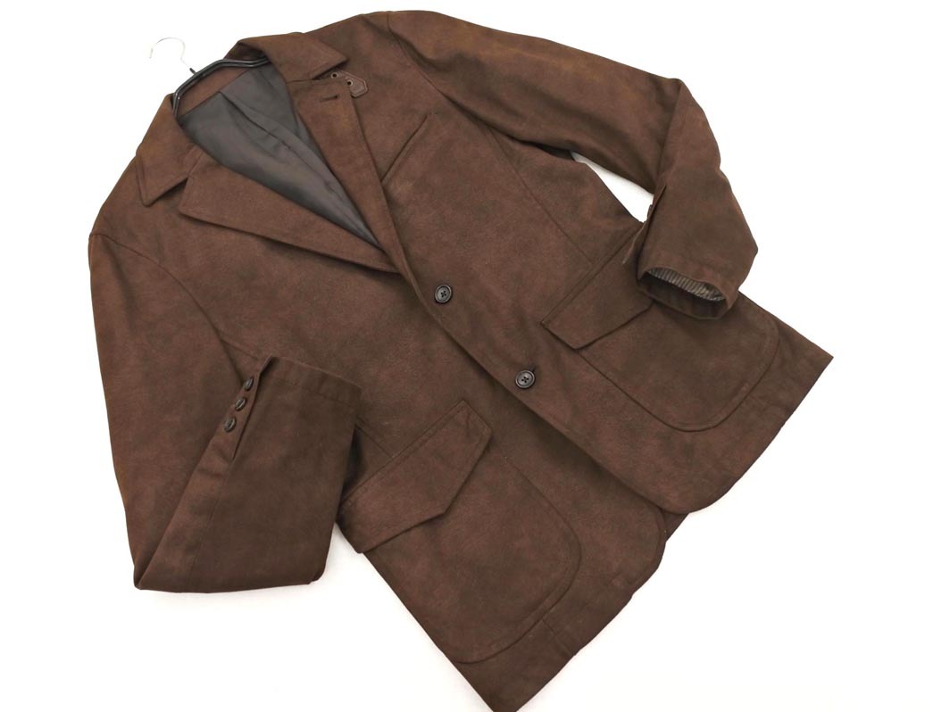 TAKEO KIKUCHI タケオキクチ スウェード調 ジャケット size3/ダークブラウン ◇■ ☆ fkc0 メンズ_画像1