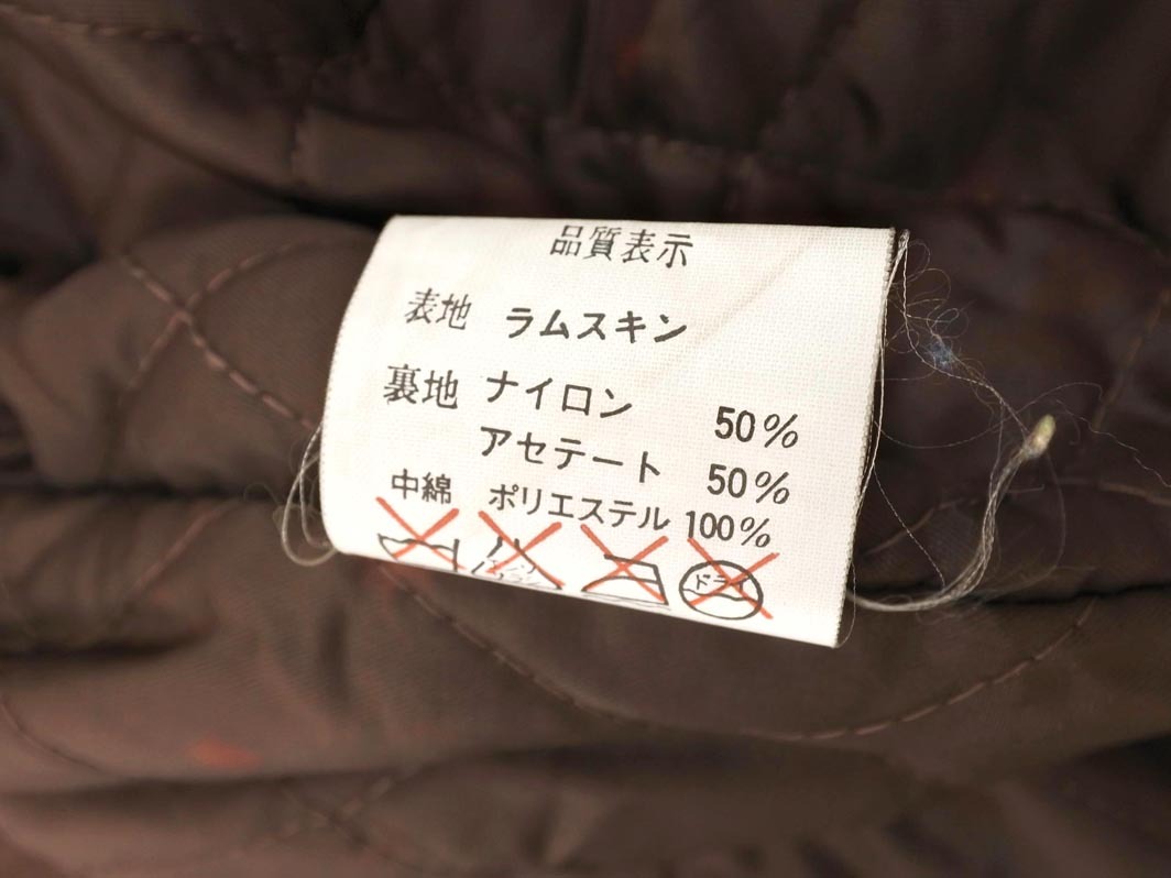 HARAJUKU MOTHER 原宿マザー ヴィンテージ B3 ラムスキン レザー フライト ジャケット sizeL/茶 ◇■ ☆ fkc0 メンズ_画像6