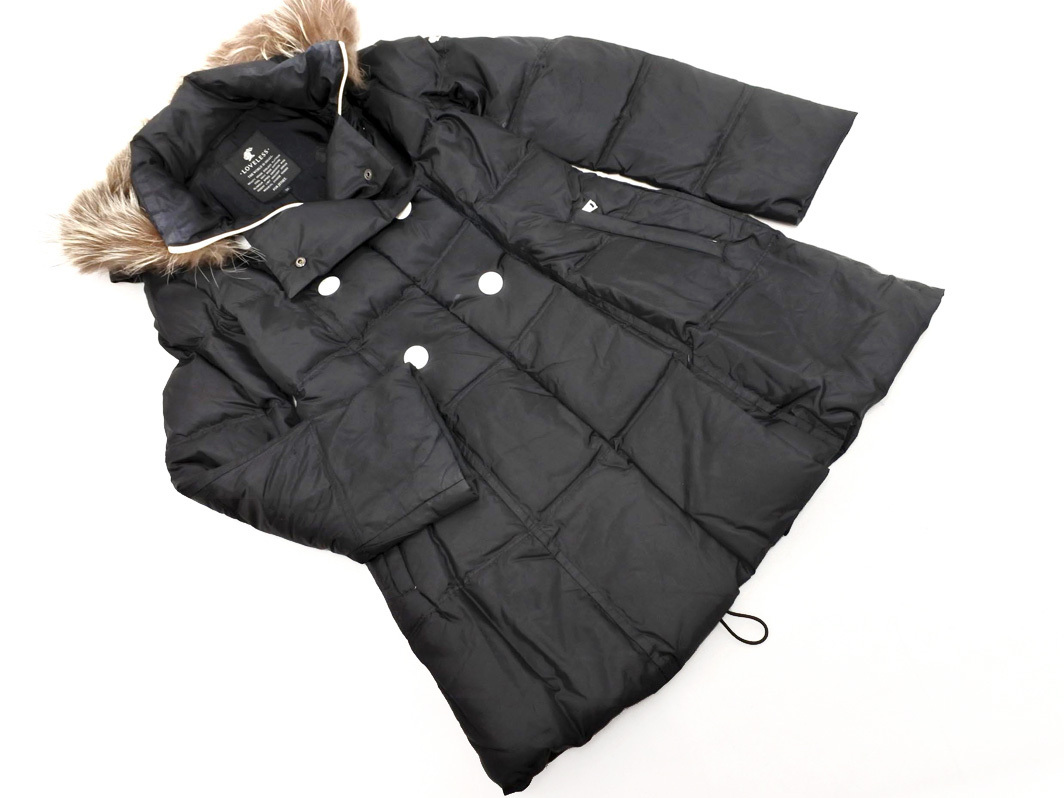LOVELESS ラブレス フード ファー 付 ダウン コート size34/黒 ◆■ ☆ fkc5 レディース_画像1