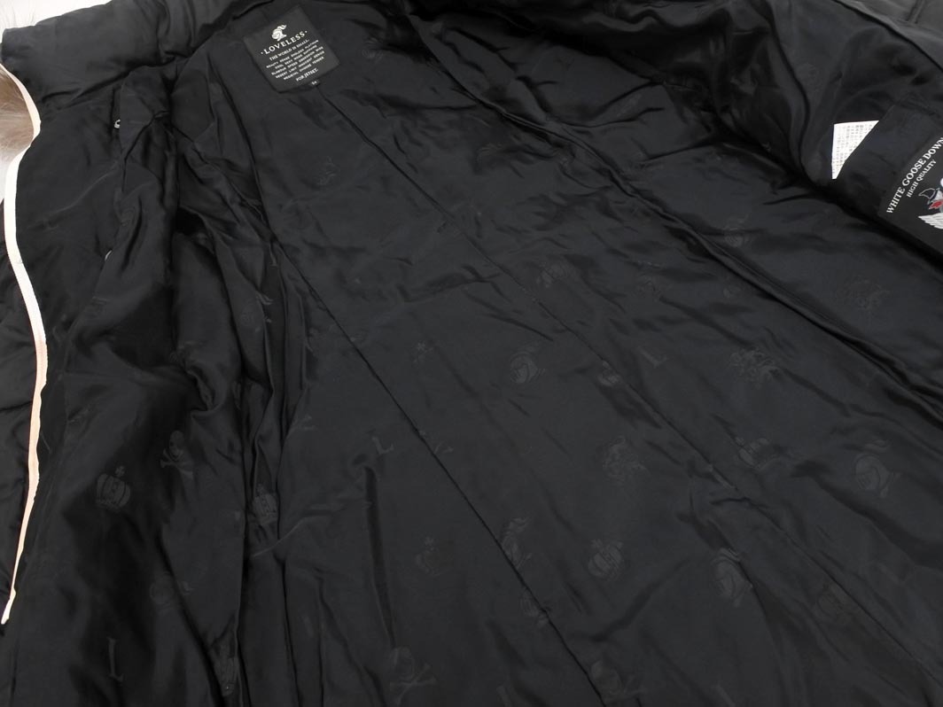 LOVELESS ラブレス フード ファー 付 ダウン コート size34/黒 ◆■ ☆ fkc5 レディース_画像4