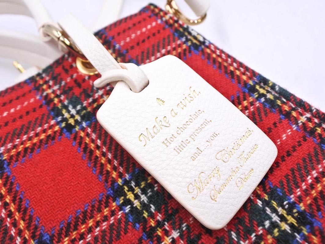 Samantha Thavasa サマンサタバサ チェック 2WAY ハンド バッグ 赤ｘ白 ■■ ☆ fkc5 レディース_画像6