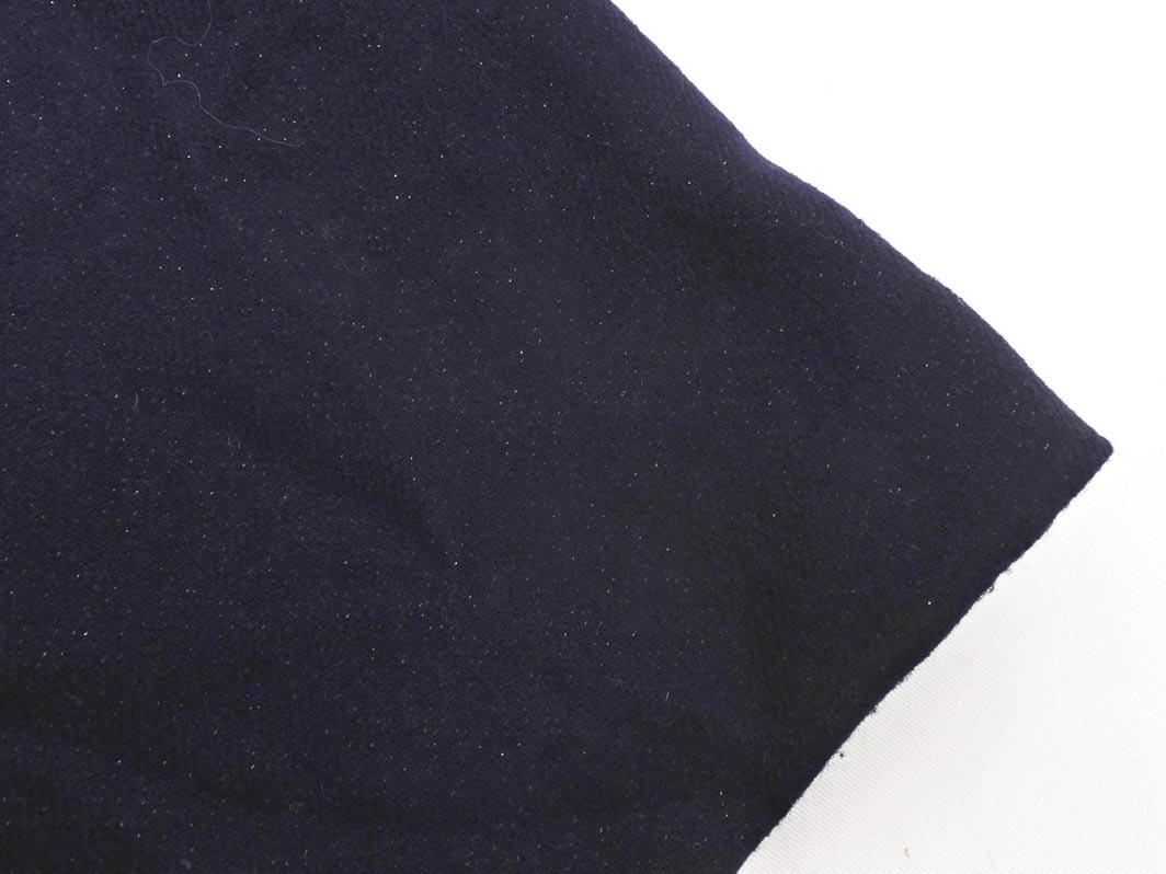 pour la frime プーラフリーム ウール混 ラメ Iライン ワンピース 紺 ◇■ ☆ fkc5 レディース_画像2