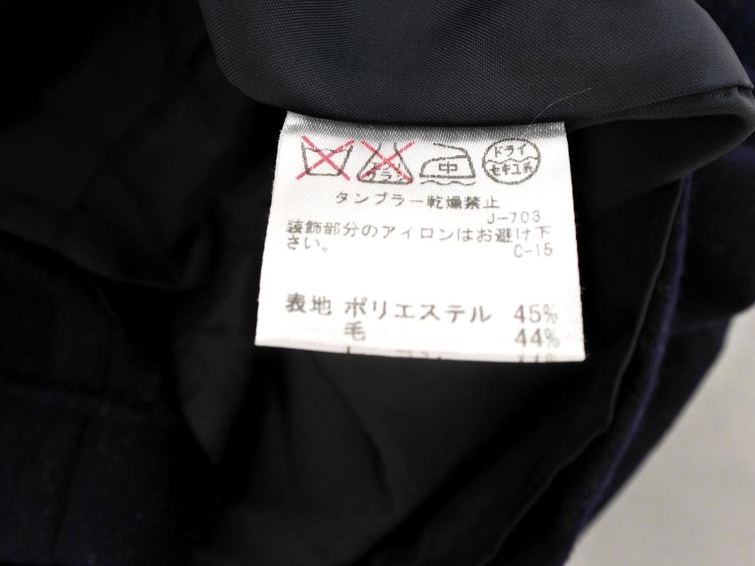 pour la frime プーラフリーム ウール混 ラメ Iライン ワンピース 紺 ◇■ ☆ fkc5 レディース_画像7