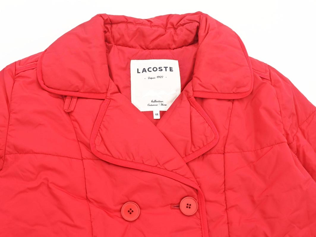 LACOSTE ラコステ パイピング キルティング コート size44/赤 ◇■ ☆ fkc5 レディース_画像2