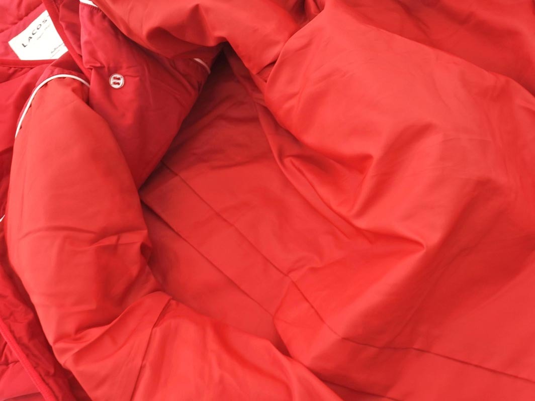 LACOSTE ラコステ パイピング キルティング コート size44/赤 ◇■ ☆ fkc5 レディース_画像5