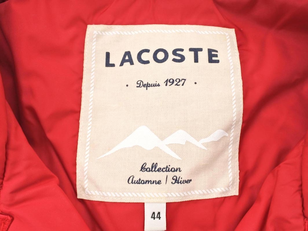LACOSTE ラコステ パイピング キルティング コート size44/赤 ◇■ ☆ fkc5 レディース_画像7