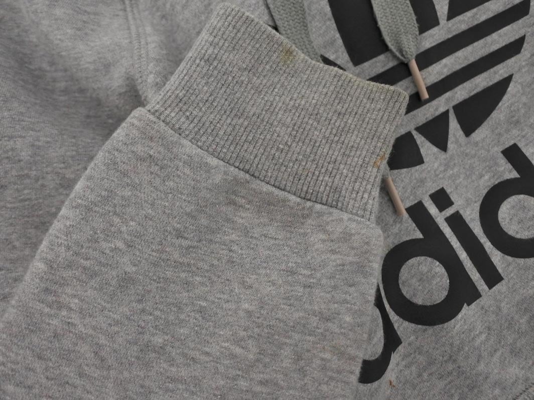 adidas アディダス 裏起毛 プリント プルオーバー パーカー sizeM/グレー ◇■ ☆ fkc5 レディース_画像3