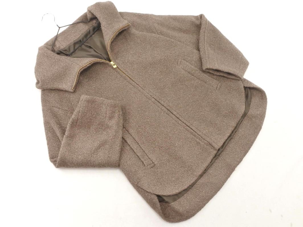 Rope Picnic ロペピクニック フード ジップアップ コート size38/ダークブラウン ◇■ ☆ fkc5 レディース_画像1