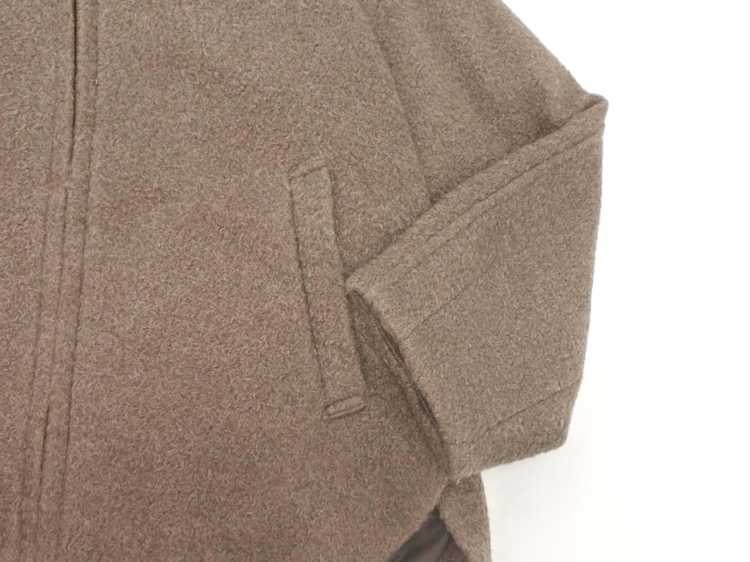 Rope Picnic ロペピクニック フード ジップアップ コート size38/ダークブラウン ◇■ ☆ fkc5 レディース_画像3