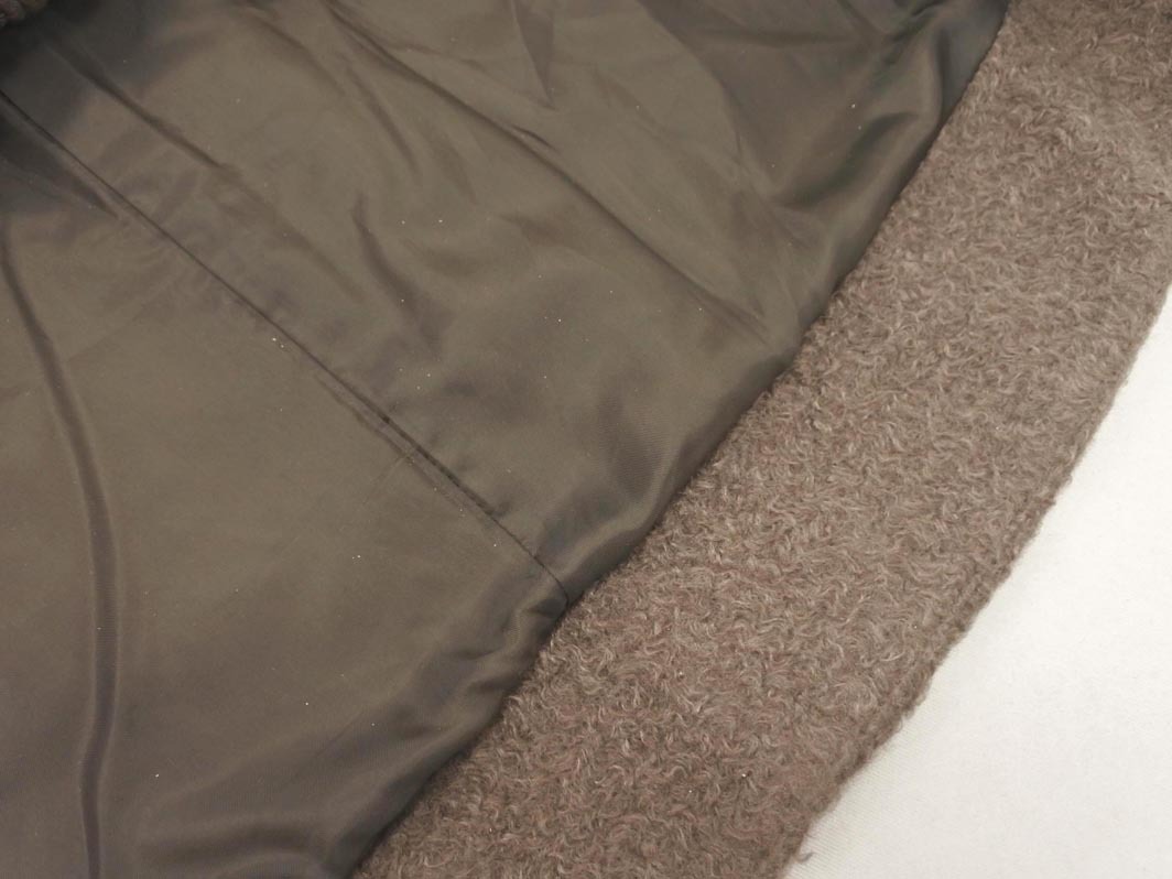 Rope Picnic ロペピクニック フード ジップアップ コート size38/ダークブラウン ◇■ ☆ fkc5 レディース_画像5