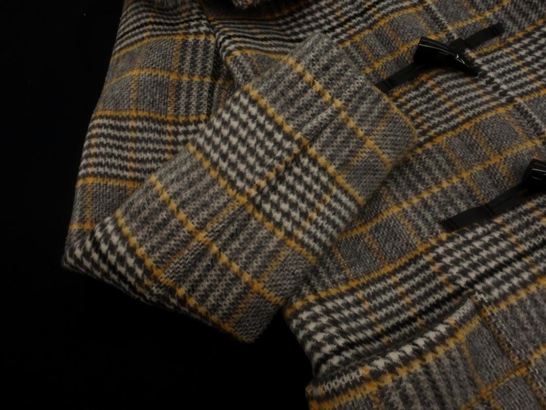 rienda リエンダ ウール混 フェイクファー チェック ダッフル コート sizeS/グレー ◆■ ☆ fkc6 レディース_画像2